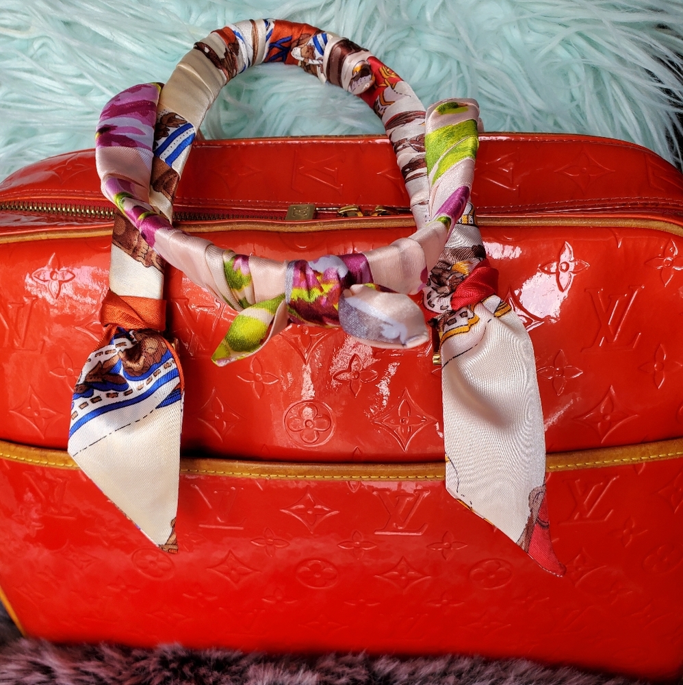 Louis Vuitton Red Monogram Vernis Sutton Bag